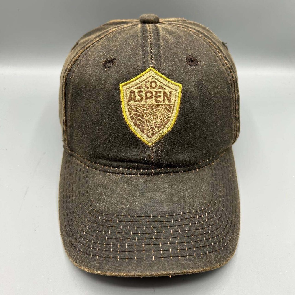 Co Aspen Hat Men Brown Embroidered The Game Strap Back Cap New